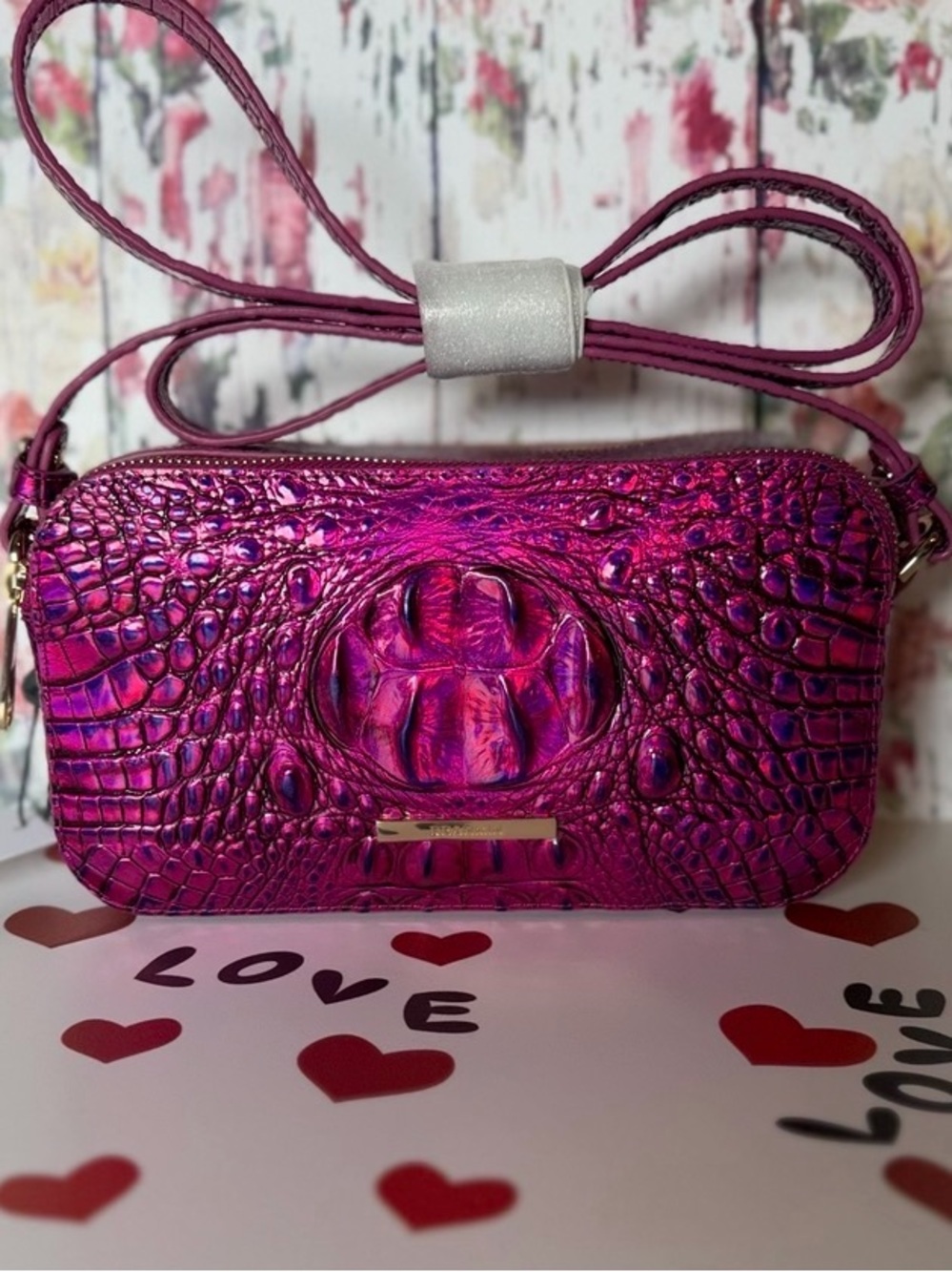 NWT BRAHMIN Danica CROSSBODY Voltage Violet ~Brahmin Exclusive Purple FIRM